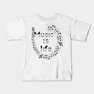 Music is life Kids T-Shirt